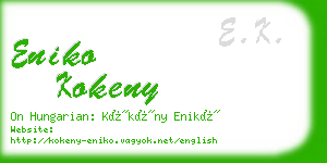 eniko kokeny business card